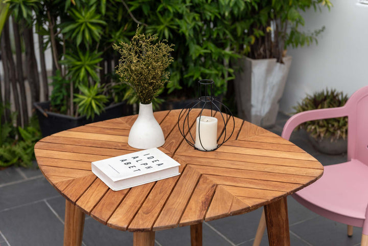 Lifestyle Garden Onyx 80cm Bistro Set – Social Plastic® Peony Pink
