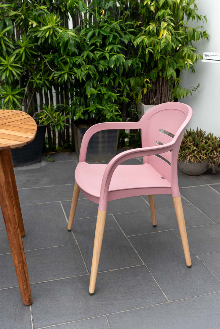 Lifestyle Garden Onyx 80cm Bistro Set – Social Plastic® Peony Pink