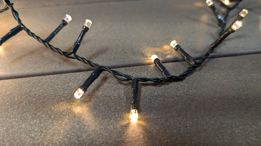 1500 Warm White Diamond LED Christmas String Lights (37.5m Lit Length)