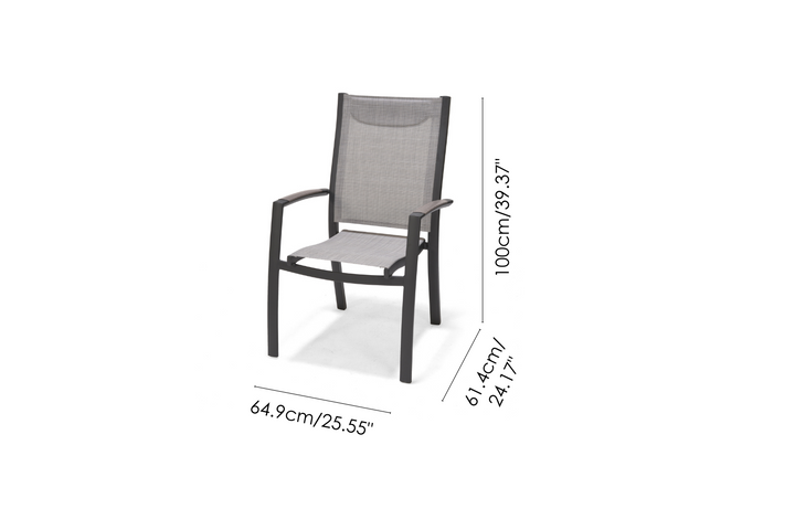 Lifestyle Garden Urbanite Dark Deluxe High Back 6 Seat Dining Set