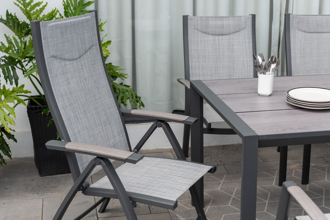Lifestyle Garden Urbanite Dark Deluxe High Back 8 Seat Mixed Dining Set