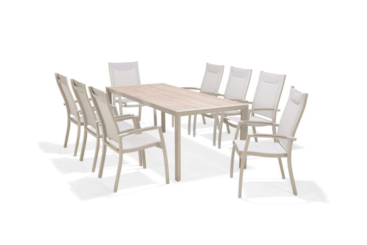 Lifestyle Garden Urbanite Light Deluxe High Back 8 Seat Dining Set