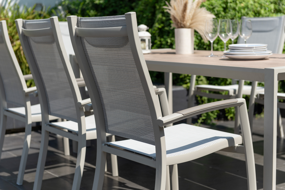 Lifestyle Garden Urbanite Light Deluxe High Back 8 Seat Dining Set