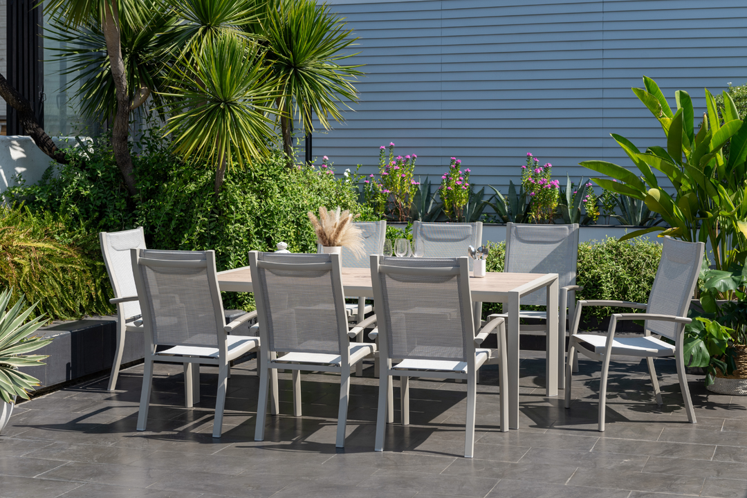 Lifestyle Garden Urbanite Light Deluxe High Back 8 Seat Dining Set