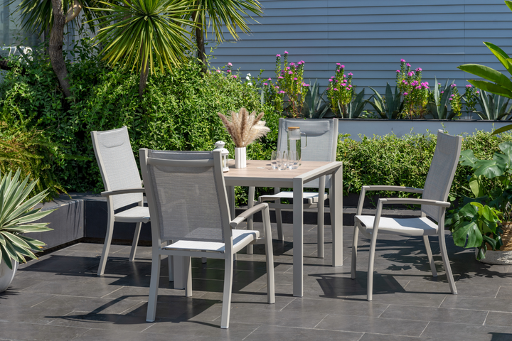Lifestyle Garden Urbanite Light Deluxe High Back 4 Seat Dining Set