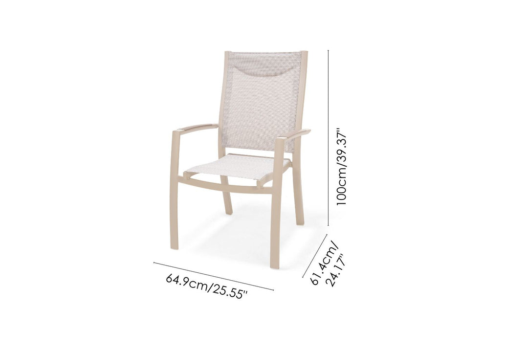 Lifestyle Garden Urbanite Light Deluxe High Back 6 Seat Round Dining Set