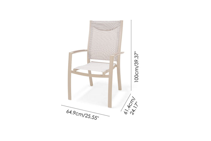 Lifestyle Garden Urbanite Light Deluxe High Back 6 Seat Round Dining Set