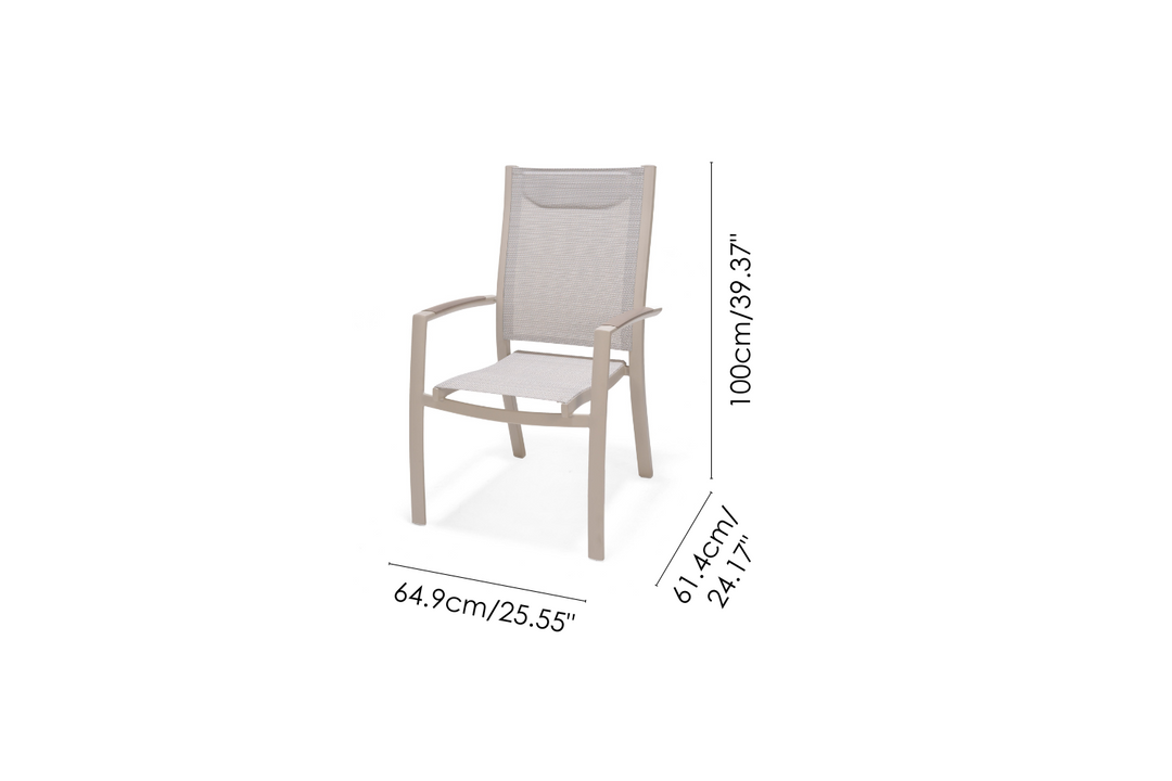 Lifestyle Garden Urbanite Light Deluxe High Back 4 Seat Rectangular Dining Set