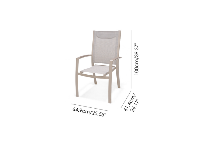 Lifestyle Garden Urbanite Light Deluxe High Back 4 Seat Rectangular Dining Set