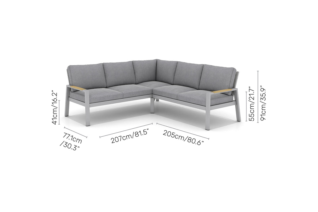 Lifestyle Garden Panama Light Corner Sofa Set