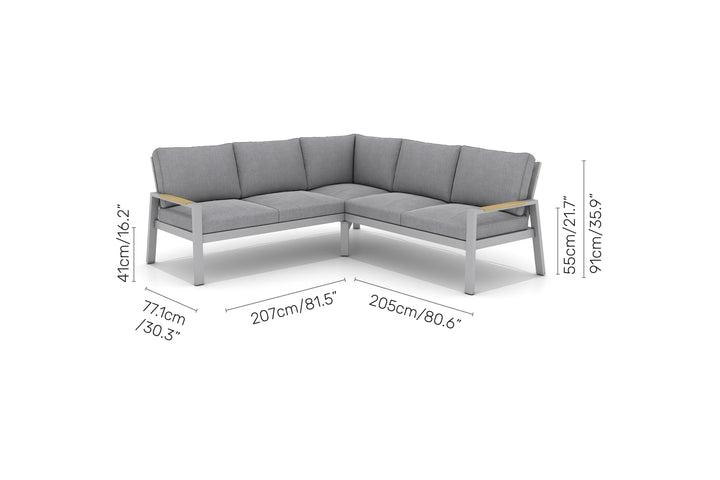 Lifestyle Garden Panama Light Corner Sofa Set