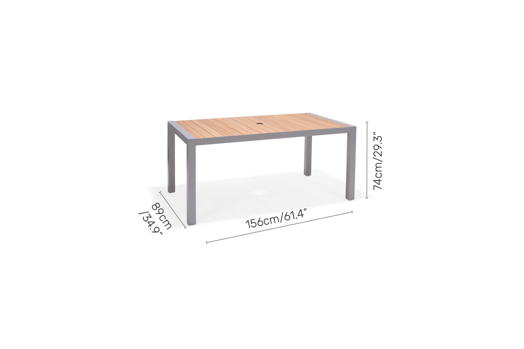 Lifestyle Garden Panama Light 4 Seat Rectangular Dining Set