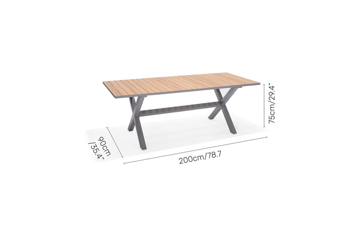 Lifestyle Garden Panama Light 6 Seat Large Dining Set