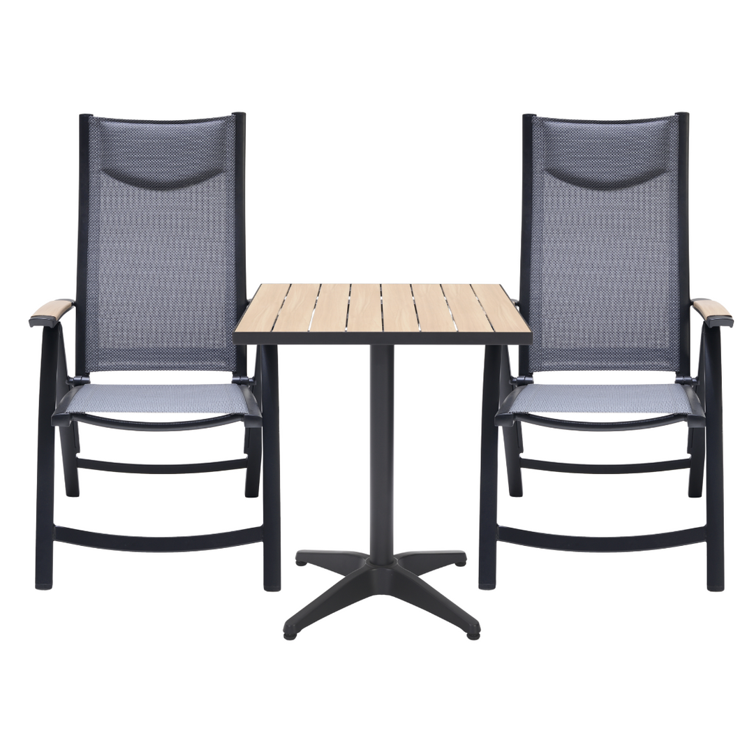 Lifestyle Garden Panama Dark Reclining Bistro Set