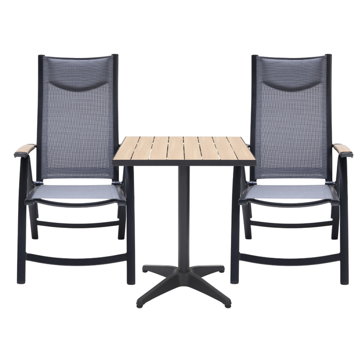 Lifestyle Garden Panama Dark Reclining Bistro Set