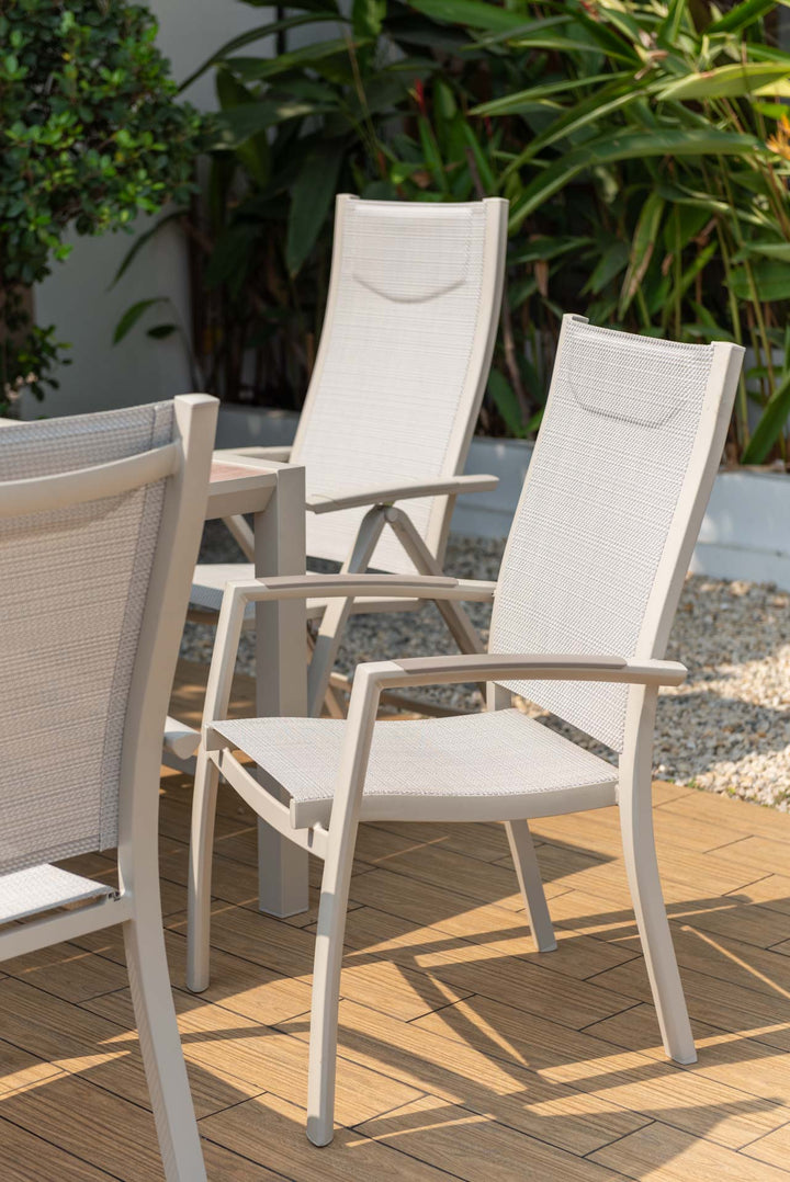 Lifestyle Garden Urbanite Light Deluxe High Back 8 Seat Mixed Dining Set