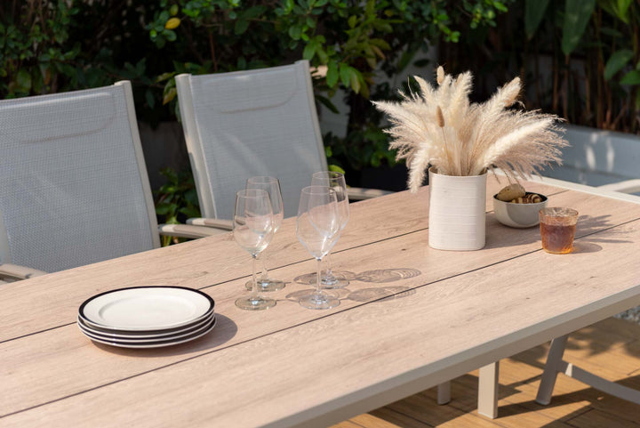 Lifestyle Garden Urbanite Light Deluxe High Back 8 Seat Mixed Dining Set