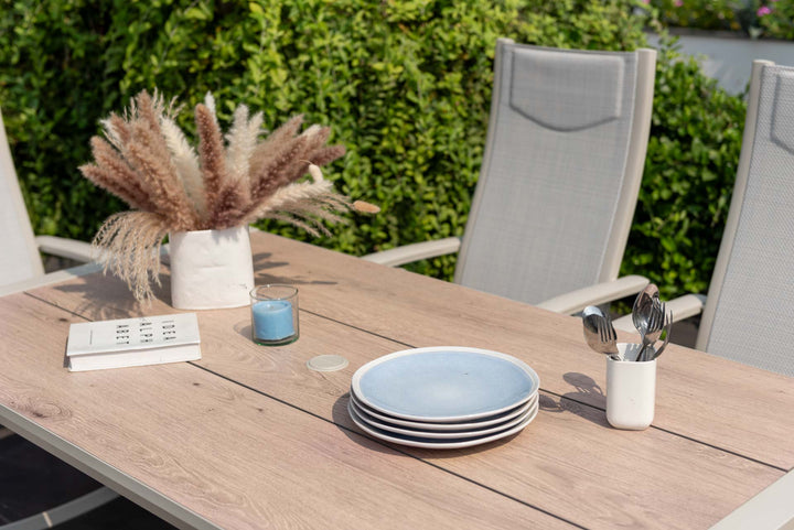 Lifestyle Garden Urbanite Light Deluxe High Back Reclining 6 Seat Dining Set