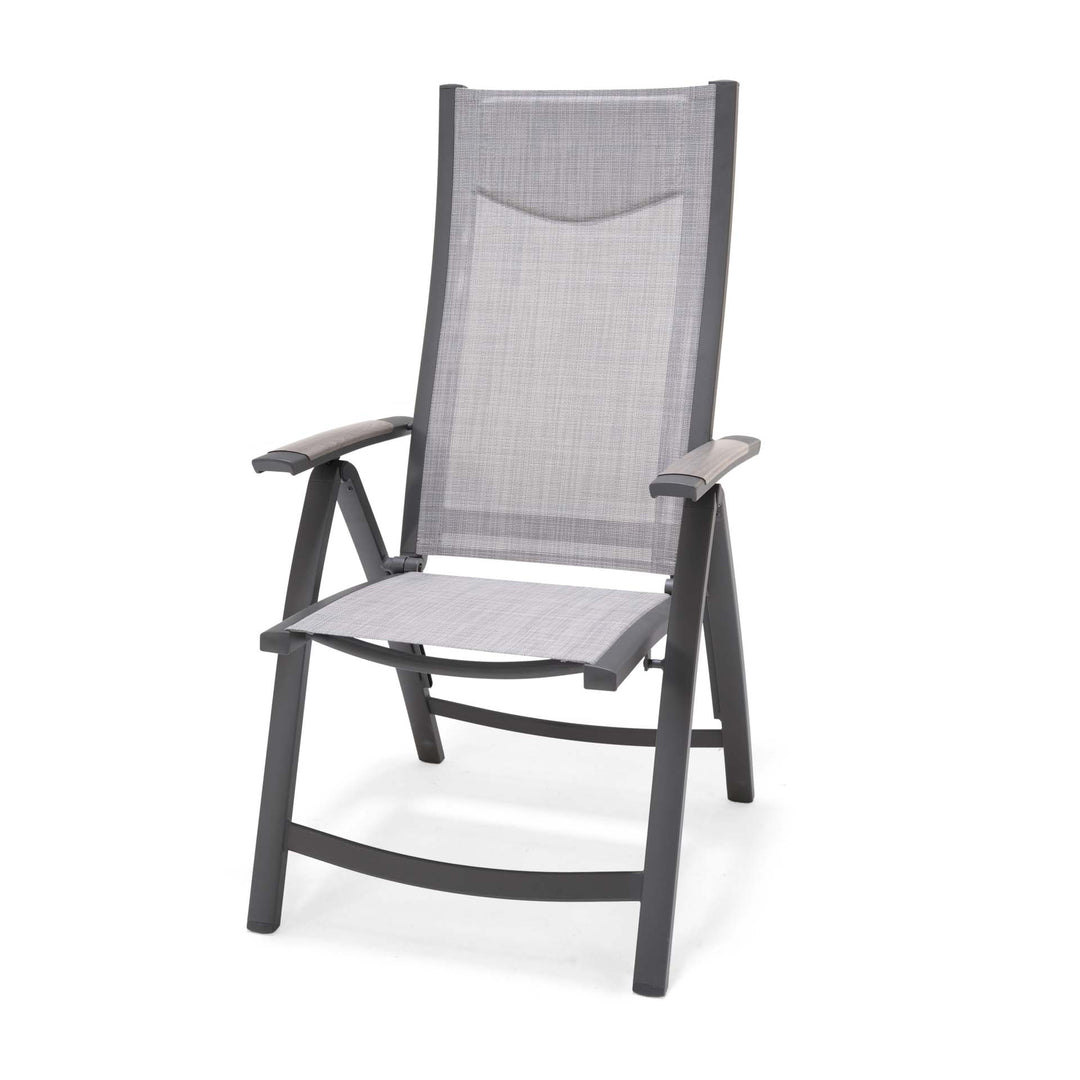 Lifestyle Garden Urbanite Dark Deluxe Reclining 4 Seat Rectangular Dining Set