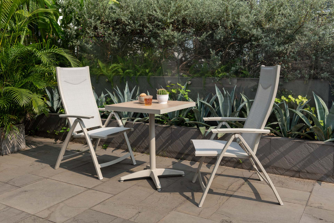 Lifestyle Garden Urbanite Light Deluxe High Back Reclining Bistro Set