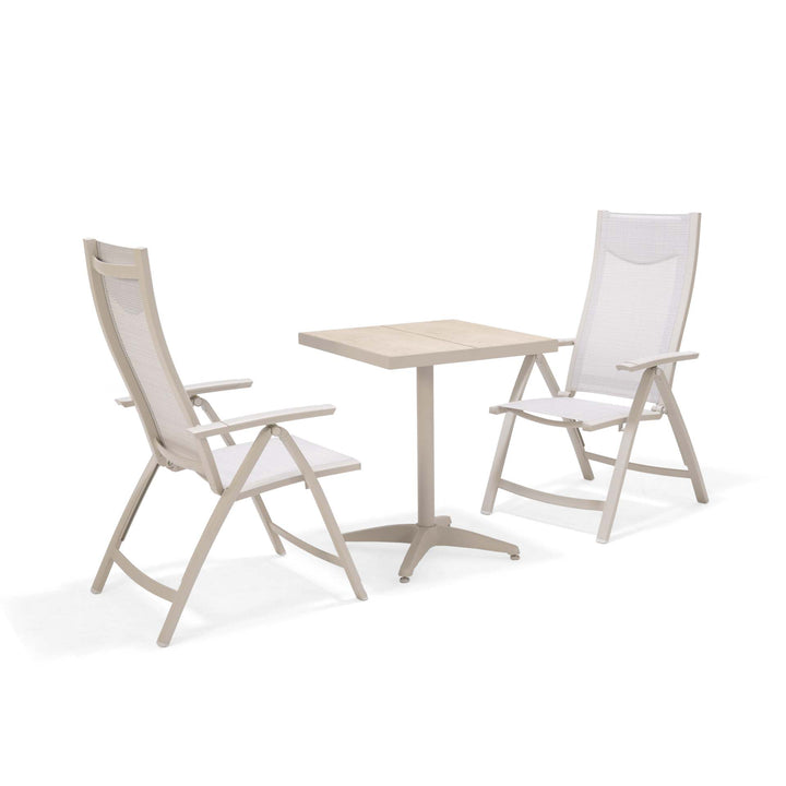Lifestyle Garden Urbanite Light Deluxe High Back Reclining Bistro Set