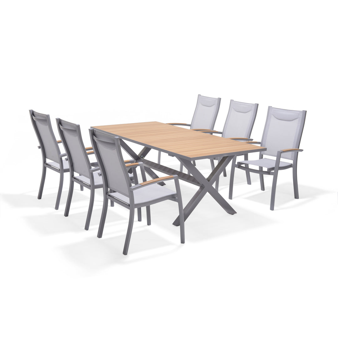Lifestyle Garden Panama Light 6 Seat Large Dining Set