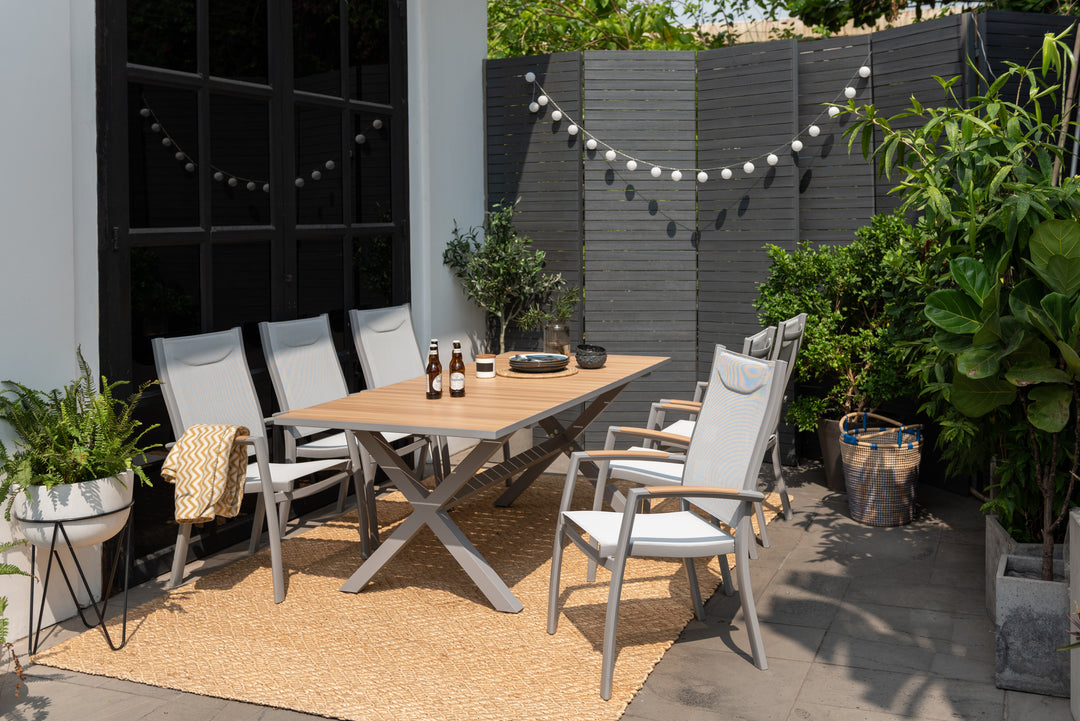 Lifestyle Garden Panama Light 6 Seat Large Dining Set