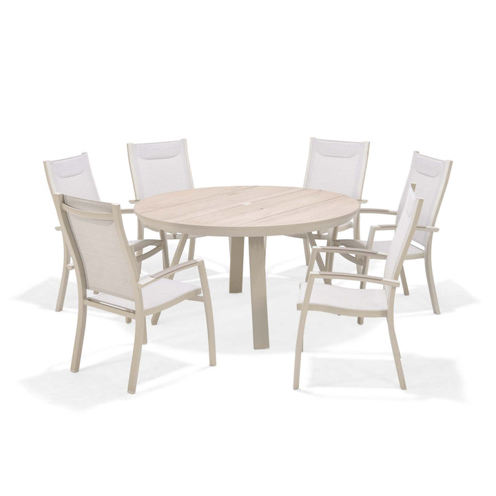 Lifestyle Garden Urbanite Light Deluxe High Back 6 Seat Round Dining Set