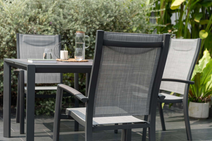 Lifestyle Garden Urbanite Dark Deluxe High Back 4 Seat Dining Set