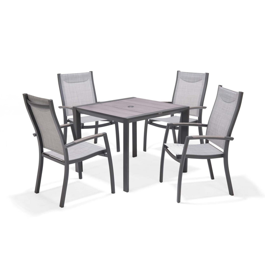 Lifestyle Garden Urbanite Dark Deluxe High Back 4 Seat Dining Set