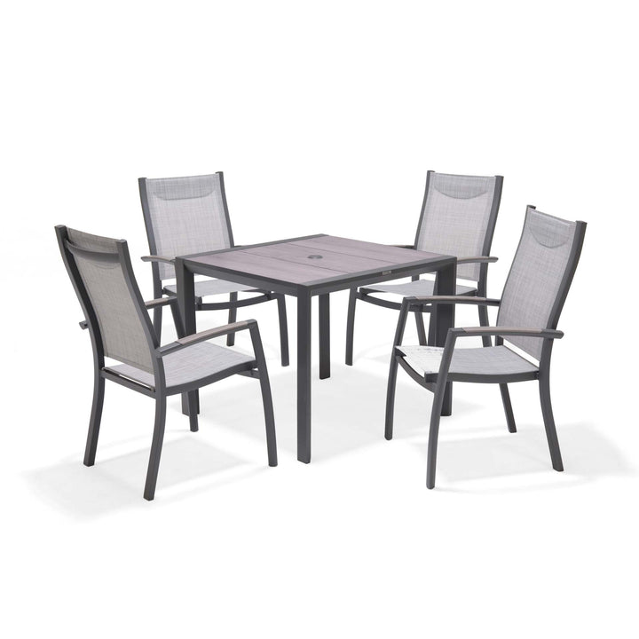 Lifestyle Garden Urbanite Dark Deluxe High Back 4 Seat Dining Set