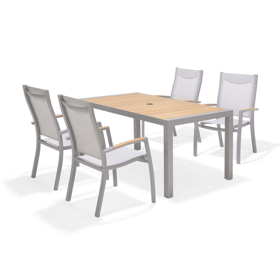Lifestyle Garden Panama Light 4 Seat Rectangular Dining Set