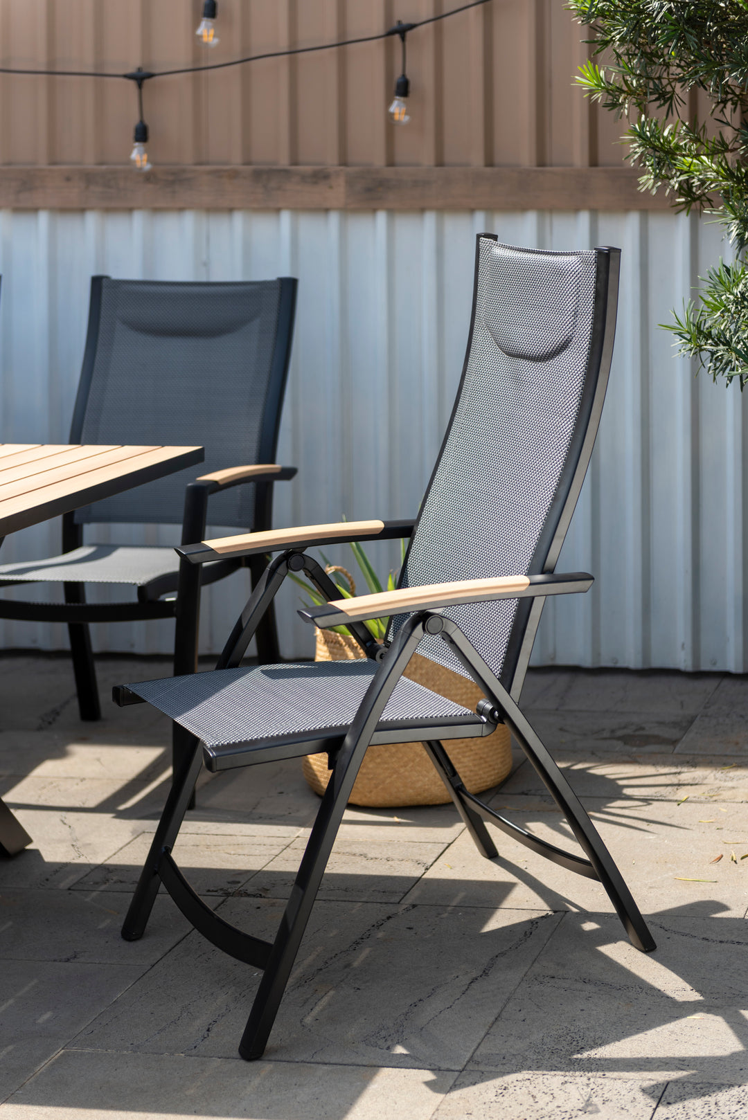 Lifestyle Garden Panama Dark 8 Seat Mixed Rectangular Dining Set