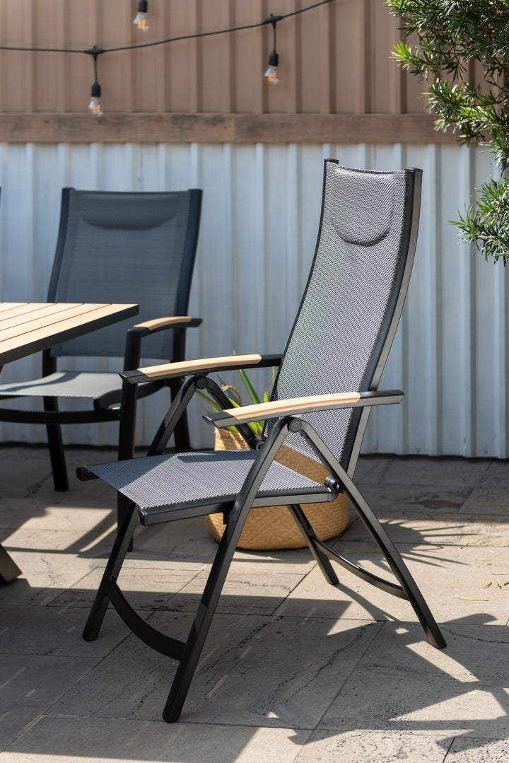 Lifestyle Garden Panama Dark 8 Seat Mixed Rectangular Dining Set