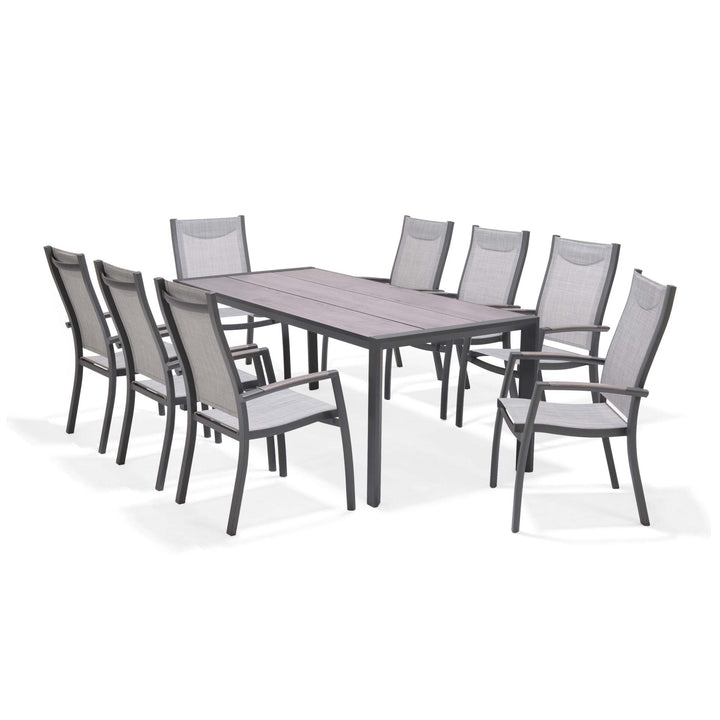 Lifestyle Garden Urbanite Dark Deluxe High Back 8 Seat Dining Set