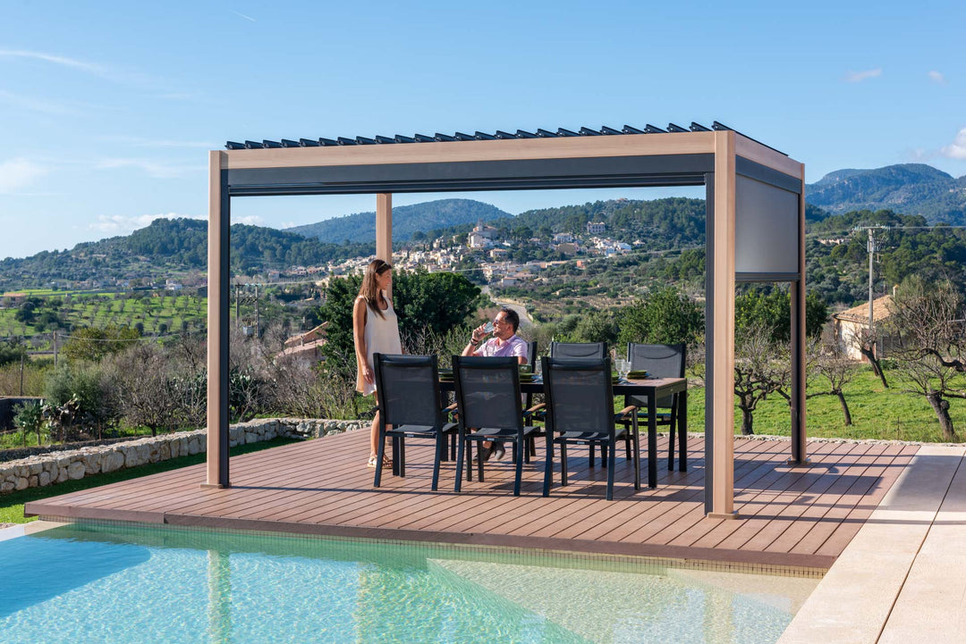 Lifestyle Garden 4m x 3m Pergola Oak & Charcoal | KENT ONLY DELIVERY