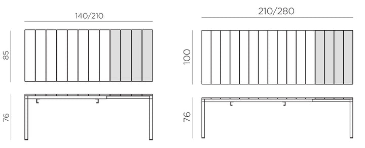 Rio Extendable 8 Seater Dining Set with Net Chairs - Turtle Dove
