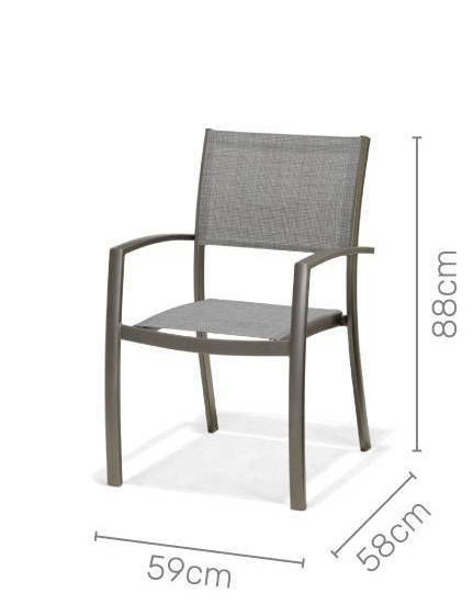 Lifestyle Garden Solana 6 Seater Aluminium Dining Set with 2 Multi Position Chairs