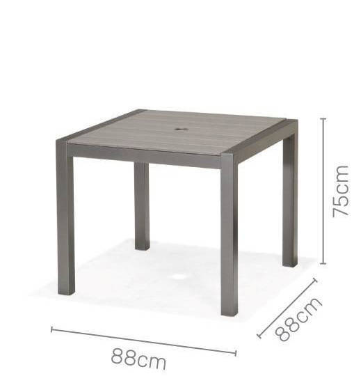 Lifestyle Garden Solana 4 Seater Reclining Aluminium Dining Set