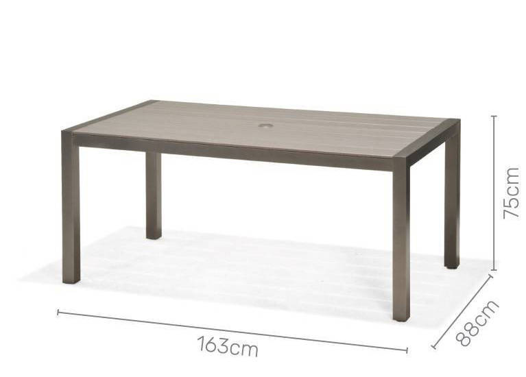 Lifestyle Garden Solana 6 Seater Aluminium Dining Set with 2 Multi Position Chairs