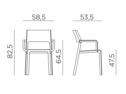 Rio 8 Seat Dining Set with Extendable Table with Trill Arm Chairs - Anthracite