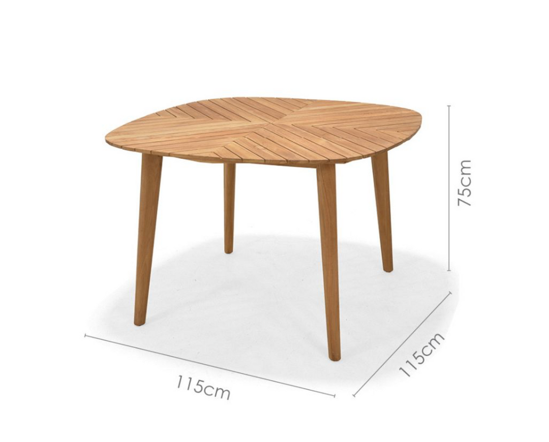 Lifestyle Garden Onyx 4-seater 115cm Square Garden Dining Set – Social Plastic® Coral Sand
