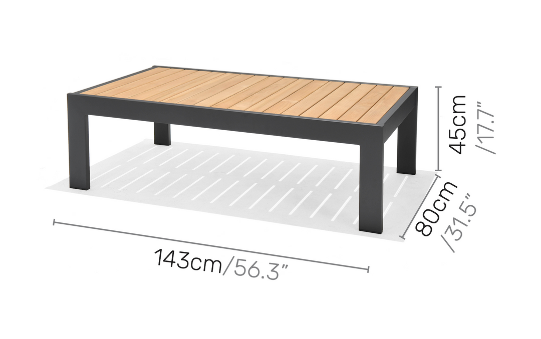 Lifestyle Garden Palau Rectangular Coffee Table 143x80cm