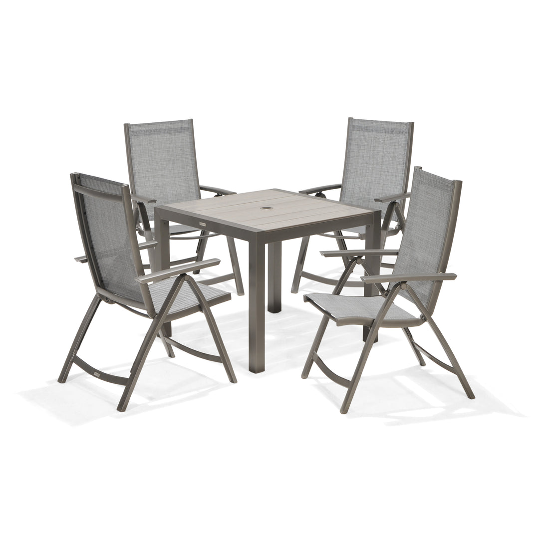 Lifestyle Garden Solana 4 Seater Reclining Aluminium Dining Set