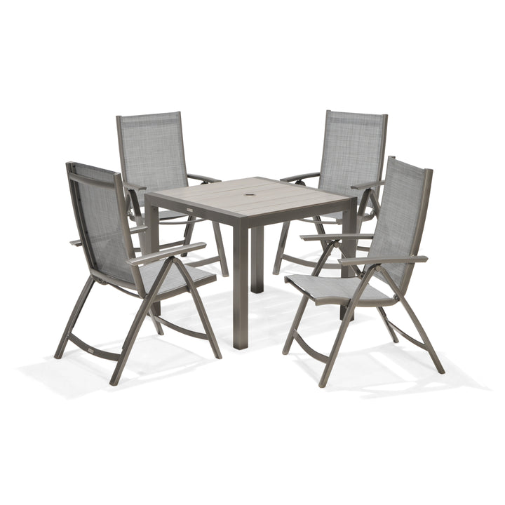 Lifestyle Garden Solana 4 Seater Reclining Aluminium Dining Set