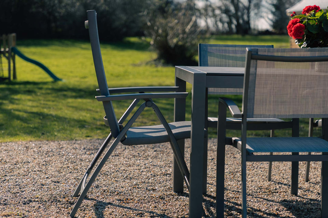 Lifestyle Garden Solana 6 Seater Aluminium Dining Set with 2 Multi Position Chairs