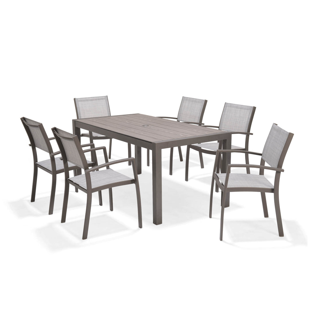 Lifestyle Garden Solana 6 Seat Dining Set With Stacking Chairs