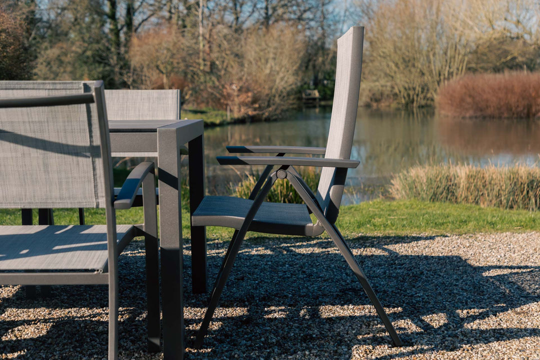 Lifestyle Garden Solana 8 Seater Aluminium Dining Set with 2 Multi Position Chairs