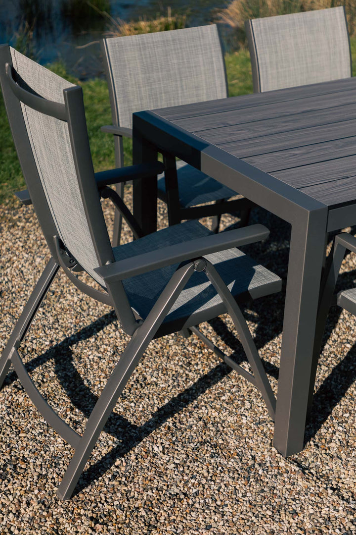 Lifestyle Garden Solana 8 Seater Aluminium Dining Set with 2 Multi Position Chairs