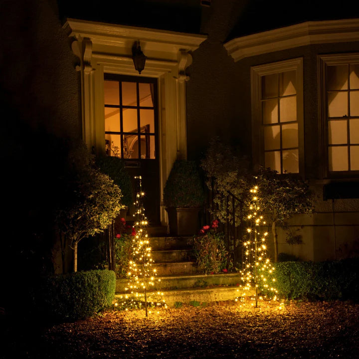 NOMA Set of 2 Starry Night 1.5m Doorstep Trees Warm White LEDs